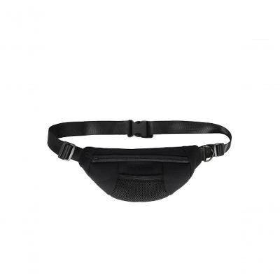 Pochete Pet Transversal Pequena Para Passeio Camp Com Argola E Porta Saquinho - Preto Preto