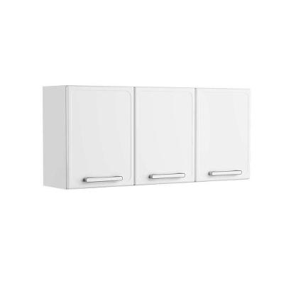 Armário Aéreo Cozinha Modulado  Gourmet 7008 c/ 3 Portas Branco - Bertolini