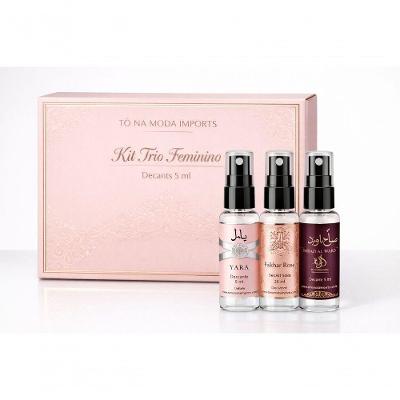 Kit Decants árabes Femininos Yara + Fakhar Rose + Sabah 5ml Original