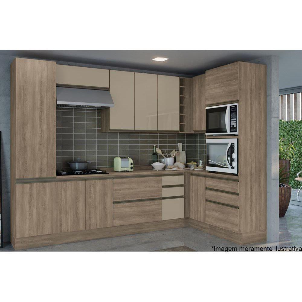 Armário Aéreo p/ Cozinha Canto Reto Maxxi G768 1 Porta 98cm Nogal - Kappesberg - 2