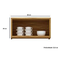 Armário de Cozinha Modulado Tempranillo 1 Porta 80cm Amendoa/Off White - Ronipa - 5