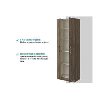 Armário Multiuso Lavanderia 626 c/ 2 Portas Noce - Carraro - 2