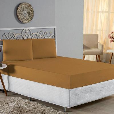 Jogo De Cama Casal Viúva Nobre 3 Peças Malha 100% Algodão - Cobre