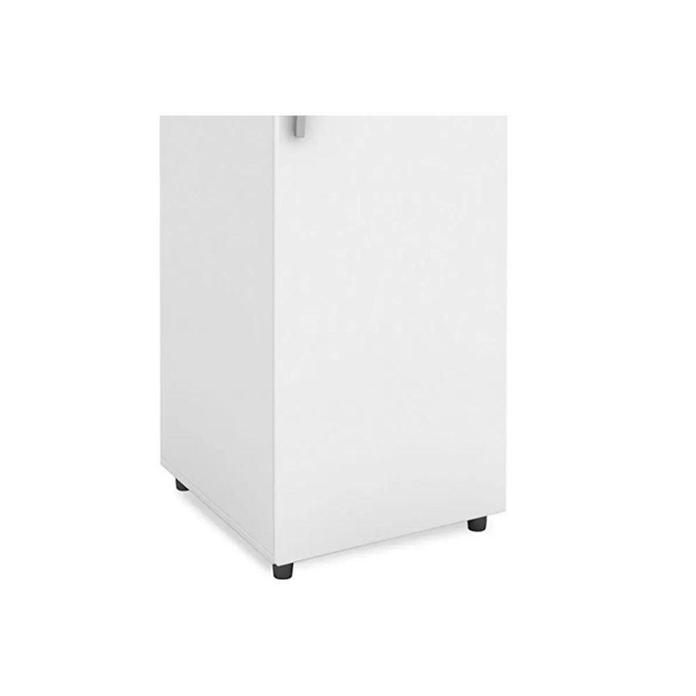 Armário Sapateira Solteiro ASM180 c/ 1 Porta Branco - Movelbento - 2