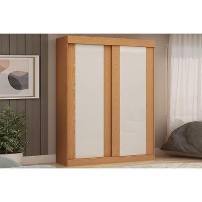 Guarda Roupa Solteiro 2 Portas De Correr 2 Gavetas Toledo Flex Cinamomooff White Ou Fendi Genialflex