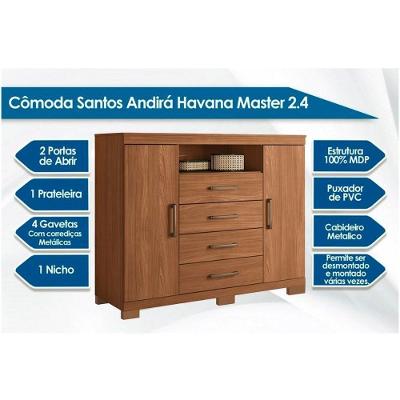 Guarda Roupa com Cômoda Solteiro e Closet Qc304 4 Portas de Bater 2 Gavetas Mdf Jatobá