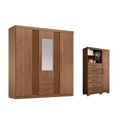 Guarda Roupa +1cômoda Qc245 Jatobá - Santos Andirá