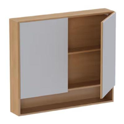 Espelheira 80cm Madeira Jequitiba Nude Com Nicho - P103211 - Cozimax