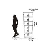 Armário Multiuso Lavanderia 547 c/ 1 Porta c/ Espelho e Pés Branco - Carraro