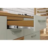 Balcão de Cozinha  Princesa 1 Porta e 2 Gavetas c/ Tampo 120cm Freijo/Off White - Nesher - 3