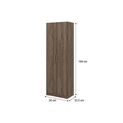 Armário Multiuso Casal 626 c/ 2 Portas Noce - Carraro