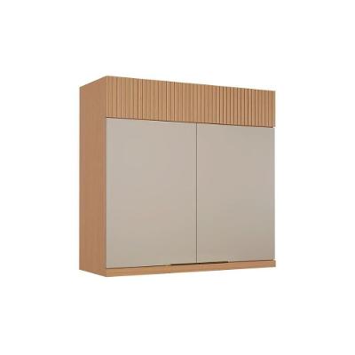 Armário Aéreo Cozinha Nesher Realeza 2 Porta 80cm Carvalho/greice