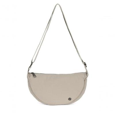 Bolsa Meia Lua Transversal Náilon Up4you Cinza