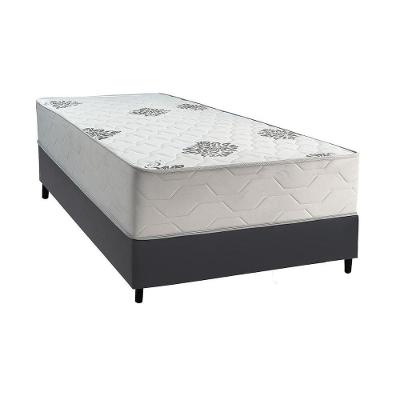 Cama Box Solteiro: Colchão Ortopédico Inovaflex Comfort Premium+base Crc Corano Gray (88x188)