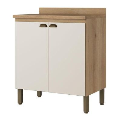 Balcão 80 Cm 2 Portas Finesse Capuccino Off White - Thb