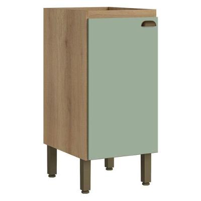 Balcão 40 Cm Com 1 Porta Sem Tampo Finesse Capuccino Menta- Thb
