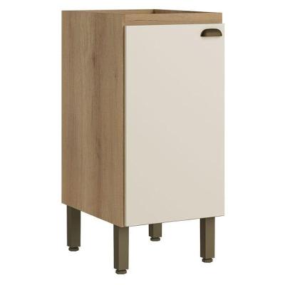 Balcão 40 Cm Com 1 Porta Sem Tampo Finesse Capuccino Off White- Thb