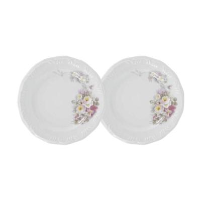 Jogo De Pratos De Sobremesa 2 Peças 19cm Eterna Porcelana Schmidt
