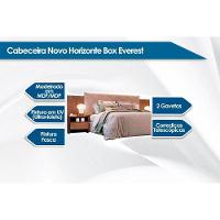 Cabeceira Cama Box Madeirado Casal Everest Plus c/ 2 Gavetas Cumaru/Fendi - Novo Horizonte - 2