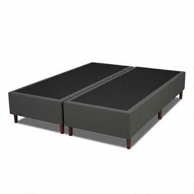 Base Box Queen Size Casal Prince Sued 158x197 Cinza