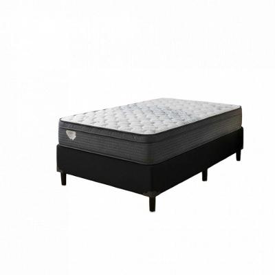 Conjunto Box Solteiro Ecoflex Comfort Itaflex Preto/cinza