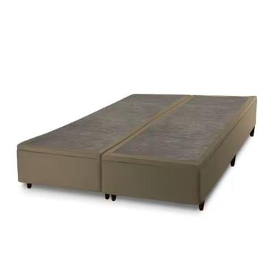 Base Box Baú Prince Sued Queen Size 158 X 197 X 41cm Tabaco