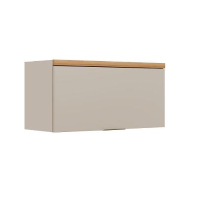Armário Basculante Allure Linea Brasil 80cm 100% Mdf Jequitiba/gris Fosco