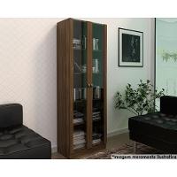 Armário De Escritório Me4115 C/ 2 Portas C/ Vidro Nogal - Tecno Mobili - 1