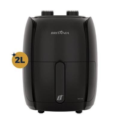 Fritadeira Elétrica Air Fryer Britânia BAF20A 2L 1000W Preta 220V