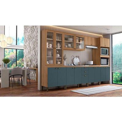 Cozinha Modulada Finesse Ambiente Composição 20 Capuccino Azul - Thb