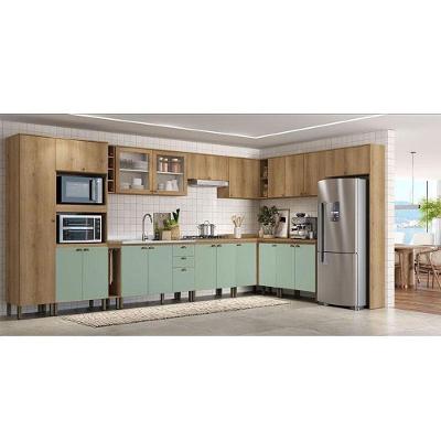 Cozinha Modulada Finesse Ambiente Composição 12 Capuccino Menta - Thb