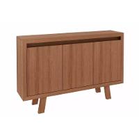 Balcão de Escritório ME4120 c/ 3 Portas Amêndoa - Tecno Mobili - 1