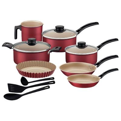 Kit Cozinha 10 Peças Turim 20297776 Alumínio com Antiaderente Starflon Max Vermelho Tramontina