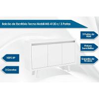 Balcão de Escritório ME4120 c/ 3 Portas Amêndoa - Tecno Mobili - 5