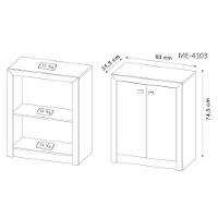 Balcão de Escritório ME4103 c/ 2 Portas Rústico - Tecno Mobili - 2