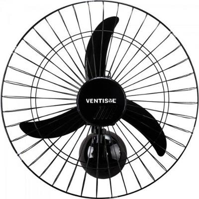Ventilador De Parede Ventisol Oscilante 60cm Aço Preto Bivolt