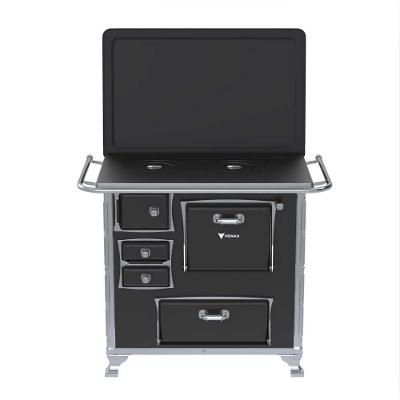 Fogão A Lenha N° 01 Gii Preto Gab. Chapa Ferro Fundido Saída Direita C- Tampa - Venax