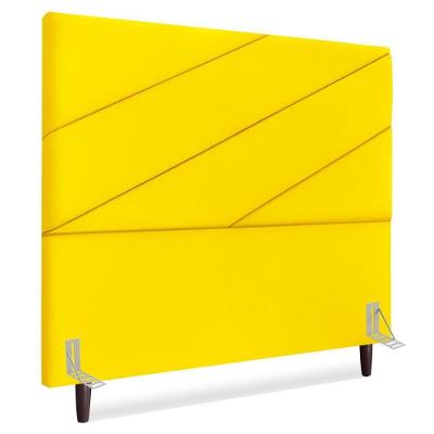 Cabeceira Queen 160 Cm Com Frame Cristal Suede Amarelo Artte Amarelo