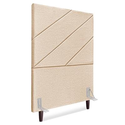 Cabeceira Solteiro 90 Cm Com Frame Cristal Linho Bege Artte Bege