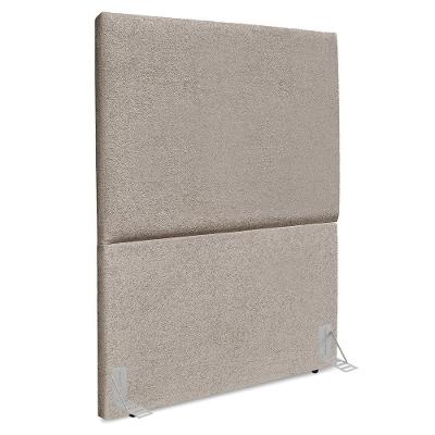 Cabeceira Solteiro 90 Cm Com Frame Luna Boucle Bege Escuro Artte Bege Escuro