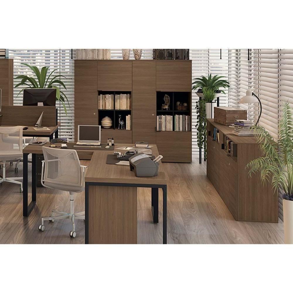 Balcão de Escritório Frame F208 c/ 3 Portas c/ Chave Munique - Kappesberg - 2