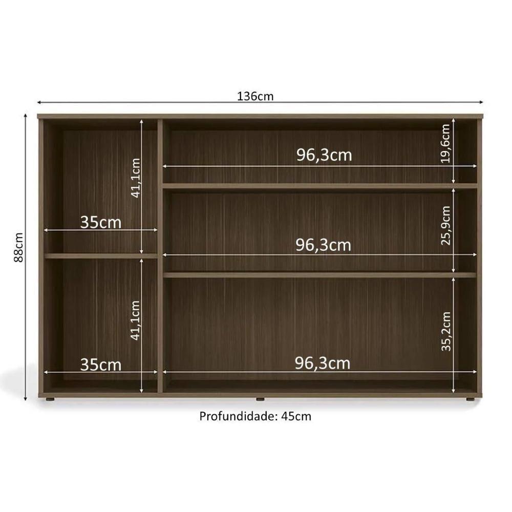 Balcão de Escritório Frame F208 c/ 3 Portas c/ Chave Munique - Kappesberg - 5
