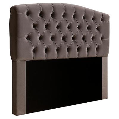 Cabeceira Casal 140 Cm Leticia Veludo Cinza Id Milani Store Cinza