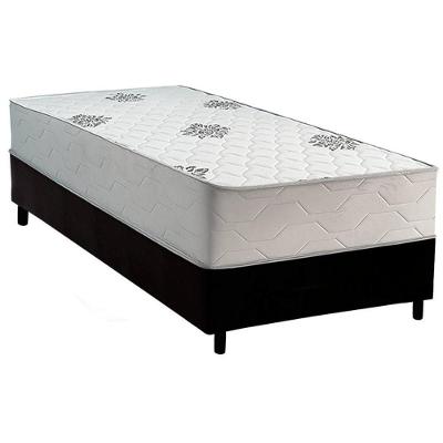 Cama Box Solteiro: Colchão Ortopédico Inovaflex Comfort Premium+base Crc Corano Black (88x188)
