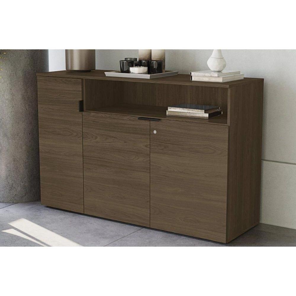 Balcão de Escritório Frame F208 c/ 3 Portas c/ Chave Munique - Kappesberg - 3