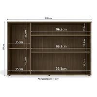 Balcão de Escritório Frame F208 c/ 3 Portas c/ Chave Munique - Kappesberg