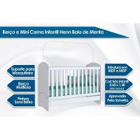 Berço / Mini Cama Infantil Bala de Menta 3 em 1 (2 Un) Rústico/Branco - Henn - 3