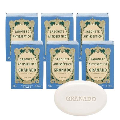 Kit 6 Sabonete Antisséptico Granado Em Barra 90g Sport Vegetal