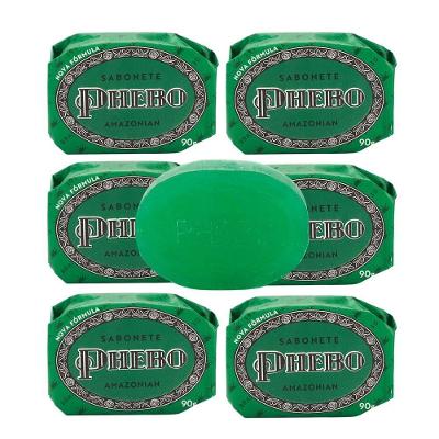 Kit 6 Sabonete Phebo Amazonian 90g Glicerina Vegetal Hipoalergênico