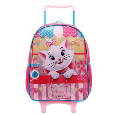 Mochila Infantil Escolar Rodinha Marie Rosa
